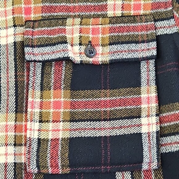 Forever 21 Man Full Zip Shacket Men's S Plaid Black Brown Long Sleeve EUC LN - Picture 8 of 15